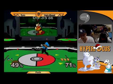 Hyperfocus January - MarkT (Fox) Vs. HairyBeast (Luigi) Melee Pools
