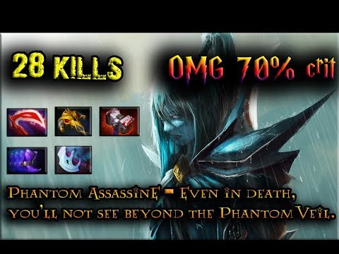 Dota 2 - Phantom Assassin mid spammer - extreme crit 2 hits dead | Patch 7.20 |