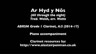 Ar Hyd y Nos (All through the night), arranged by Sarah Watts. Piano Accompaniment