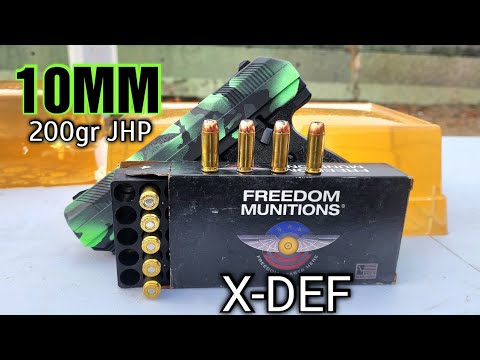 Freedom Munitions 10MM X-DEF 200GR JHP Ballistic Gel Test \u0026 Review