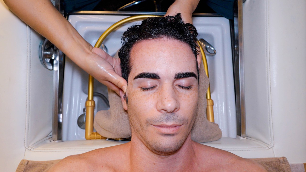 ASMR: Warm Oil & Raw Aloe | 15-Step Head Massage in Bangkok