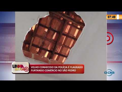 LINHA DE FOGO 13 03 2020 VELHO CONHECIDO DA POLíCIA É FLAGRADO FURTANDO COMÉRCIO NO SíO PEDRO