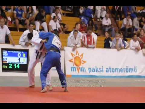 Judo 2009 Paks -73kg Tatalashvili N (GEO) - Munsterberg M (GER) - Junior Atom Cup