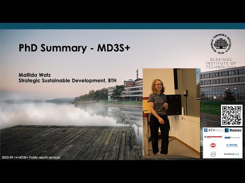 PhD summary - Matilda Watz (BTH) - MD3S+, BTH