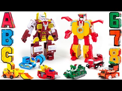 PowerFull 5 FigureWarrior SuperAlphabet TransformerRoBot FiveForm Panzers Builder Fighter Transform
