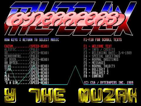 Byterapers   Muzzax 1 HYPERSPIN AMIGA INTRO CRACKTRO DEMO COMMODORE NOT MINE VIDEOS