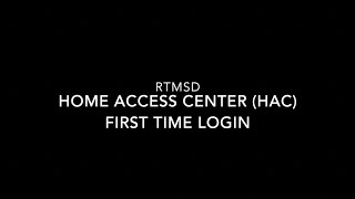 HAC First Time Login (updated)