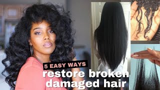 5 Easy Ways To Restore Damaged Hair | Natural Hair | Melissa Denise