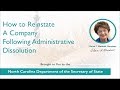 How to Reinstate a Company Following Administrative Dissolution