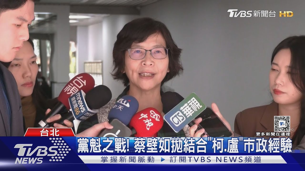 黨魁之戰! 蔡壁如拋結合「柯、盧」市政經驗