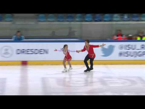 ISU 2014 Jr Grand Prix Dresden Pairs Free Skate Lina FEDOROVA / Maxim MIROSHKIN RUS