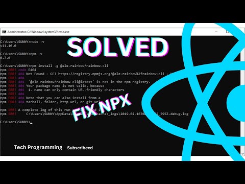 How to Fix Easily NPX Create React APP Not Working Error | Fix Create React App Error