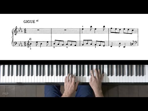 Bach French Suite No.4 "Gigue" P. Barton, FEURICH 133 piano