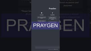 AI Tools - PrayGen #shorts