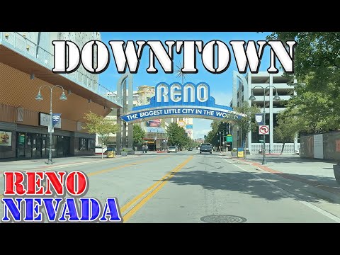 Reno - Nevada - 4K Downtown Drive