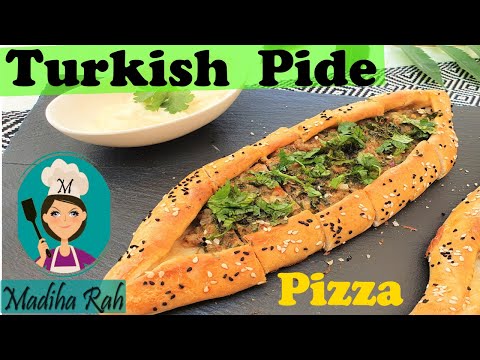 Turkish Pide ❤️ Turkish Pizza 🍕 Recipe in urdu hindi | Turkish Pide Recipe 🍕 BETTER THAN PIZZA