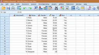 Learn SPSS in 15 minutes