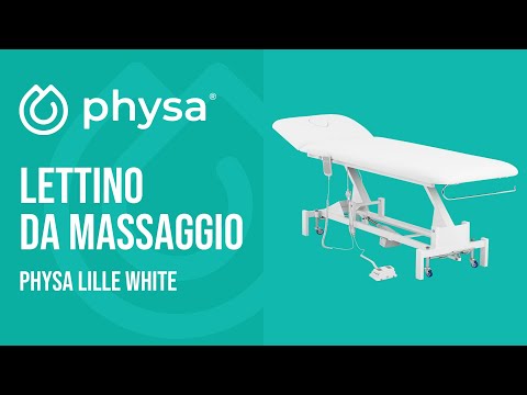 Video - Lettino da massaggio elettrico - 1 motore - 100 W - 207 x 68 x 53 - 92 cm - 200 kg - Bianco