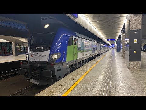 Odjazd Newaga Griffina🦏🛤️🚆z EIC Ondraszek🚆ze stacji Warszawa Centralna do Bielsko-Białej Głównej