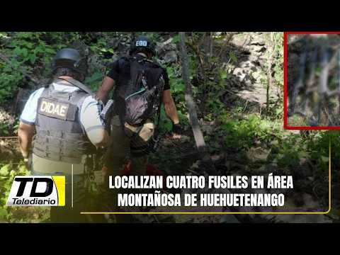Localizan cuatro fusiles en área montañosa de Huehuetenango