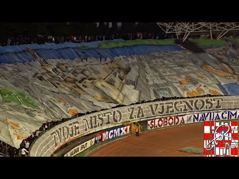 Hajduk : Osijek - 30.10.2016. - Koreografija Torcide Full HD
