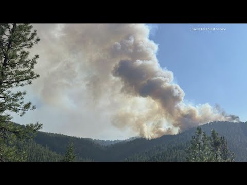 Wildfire burning southeast of Cascade reaches 100 acres