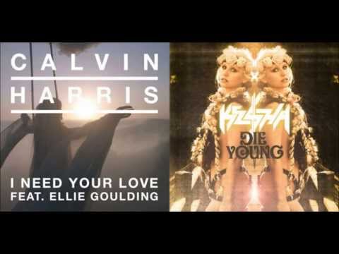 Ellie Goulding ft. Calvin Harris vs - Ke$ha - I Need Your Young Love