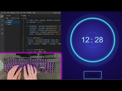 Asmr Programming Glowing Countdown Timer Using Html Css Javascript No Talking