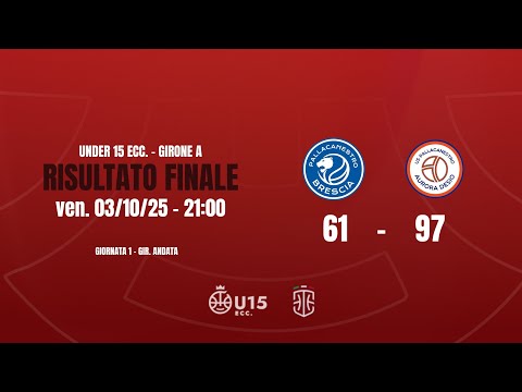 Highlights Pallacanestro Brescia - Aurora Desio U15 Eccellenza