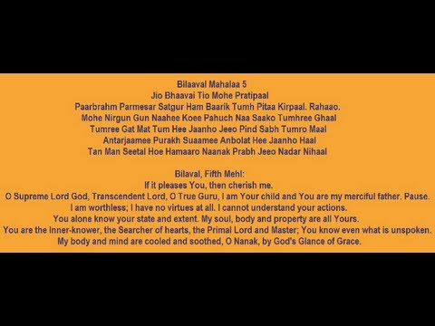 Bhai Surjit Singh Jee- Jio Bhaavai Tio Mohe Pratipaal