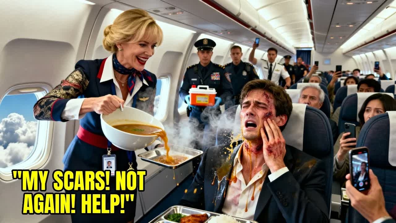 Karen Spilled Hot Soup on [Burn Survivor] — Flight 214 Karma Hit! Shocking Regret!
