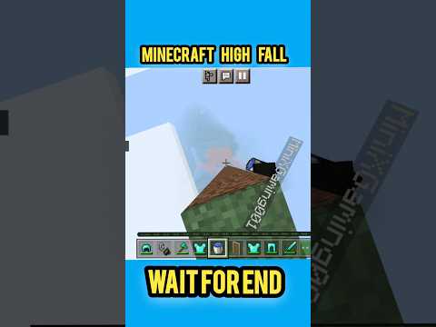Insane Minecraft Fall Challenge!! You won't believe it! #shorts
