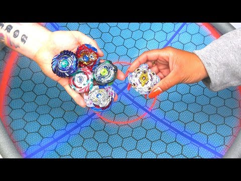THE BIG 5 vs BLOODY LONGINUS | REAL LIFE ANIME STADIUM - Beyblade Burst Super Z Chouzetsu