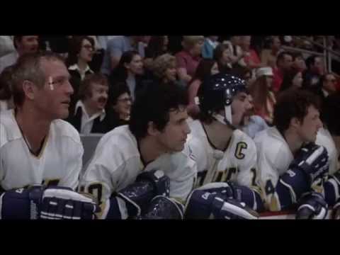 Slap Shot (The Hanson Brothers Debut Scene)