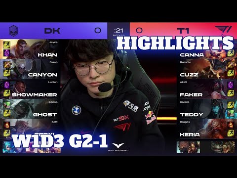DK vs T1 - Game 1 Highlights | Week 1 Day 3 LCK Summer 2021 | DAMWON Kia vs T1 G1
