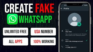 How to create Fake WhatsApp Account for FREE Unlimited 2024 | Create Fake Whatsapp 100% Working