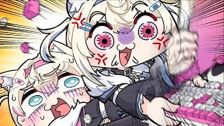 【手描き】大会中にモココのキーボードをぶっ壊してしまうフワワ【こまいぬ/切り抜き/Hololive】