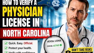 How to verify a physician license in North Carolina