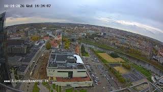 Vilnius iš viršaus 2026-10-14 dienos vaizdai pagreitintai