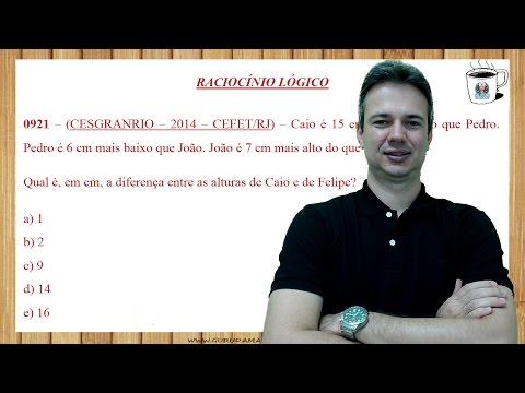 0921 - CESGRANRIO - 2014 - CEFET/RJ - RACIOCÍNIO LÓGICO