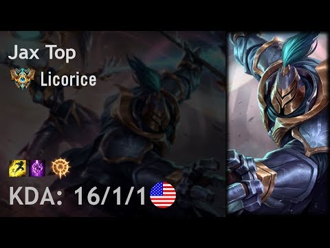 Jax Top vs Irelia - Licorice - NA Challenger Patch 7.24