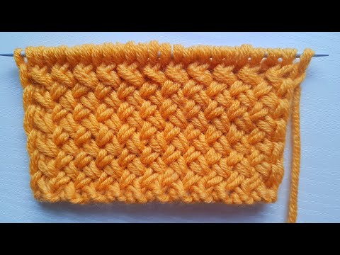 Diagonal Basket Weave Stitch| Flechtmuster stricken| Punto canestro diagonale| Punto Cesta Diagonal