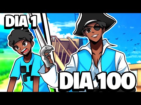 Eu Sobrevivi 100 dias COMO PIRATA no Minecraft