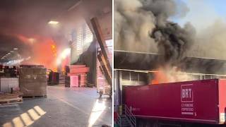 Incendio alla Bartolini: le esplosioni in un video girato dall'interno