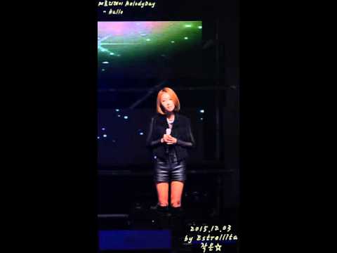 20151203 멜로디데이(MelodyDay) TENCENT K-POP LIVE 걸그룹대전 세로직캠 - 02.Hallo