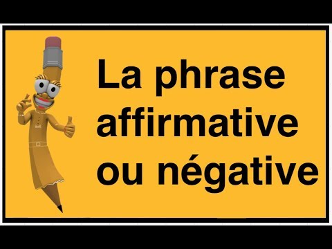 La phrase affirmative ou négative