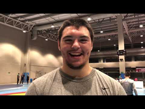 Anthony Cassioppi after winning Junior Pan-American title in freestyle at 125 kg