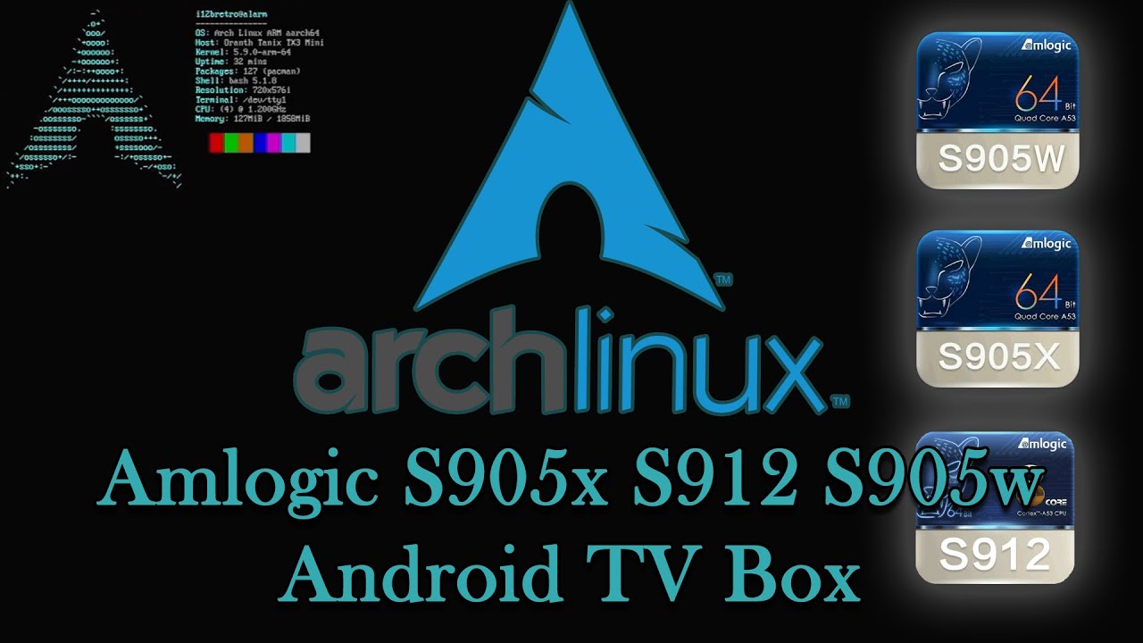 Run ArchLinux on Amlogic S905x S912 S905w Android TV Box