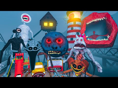 EVERY MONSTER HUNTING ME DOWN in the CITY (MEGAMIX) | HOUSE HEAD, SCARY MOON, SIREN HEAD, CATNAP