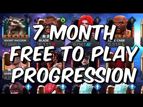 7 Month Free To Play Progression - Marvel Contest Of Champions